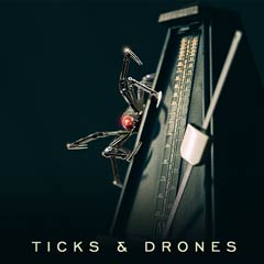Album art for the SCORE album TICKS AND DRONES by MEL WESSON.