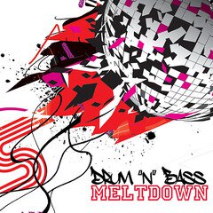 Album art for the EDM album Drum 'n' Bass Meltdown