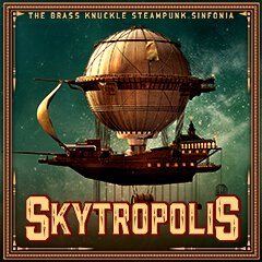 Album art for SKYTROPOLIS by THE BRASS KNUCKLE STEAMPUNK SINFONIA.