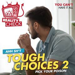Album art for the REALITY album TOUGH CHOICES 2